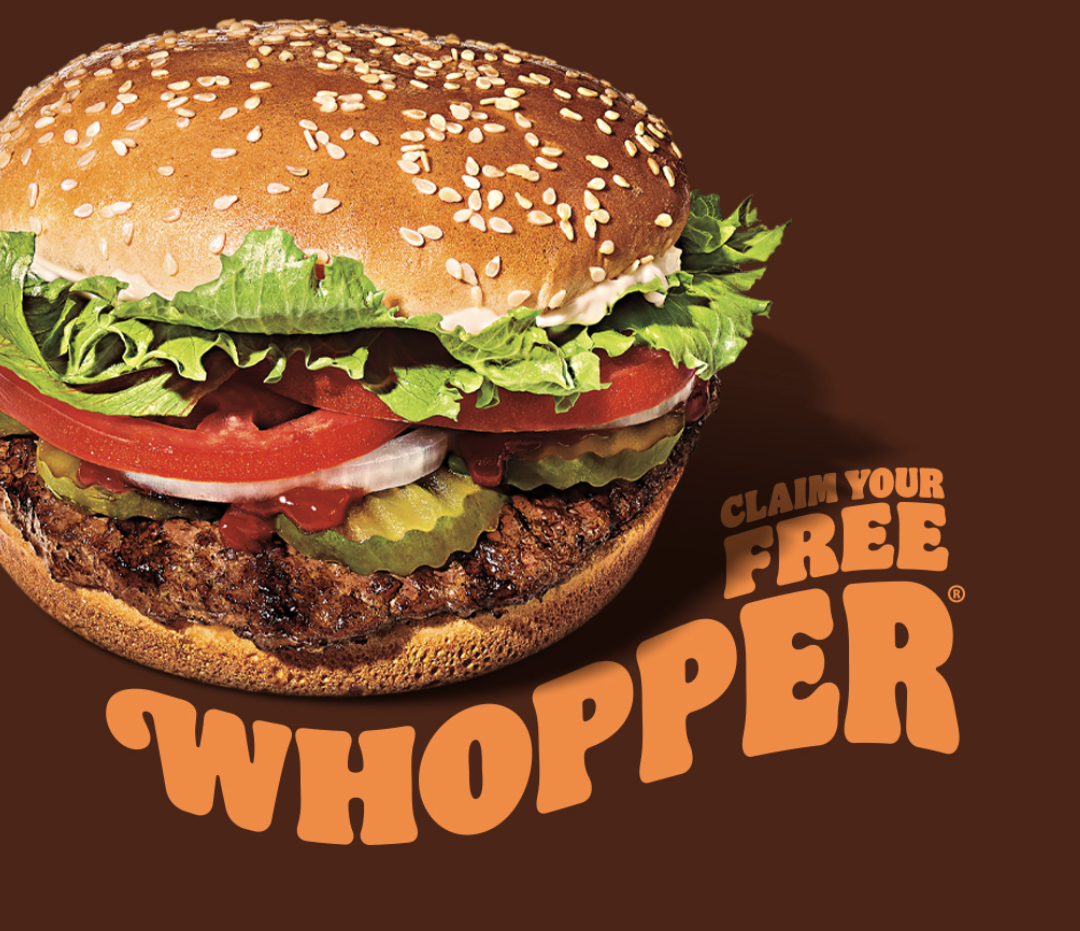 Free Whopper Original Or Plant Based Via App Burger King Hotukdeals.