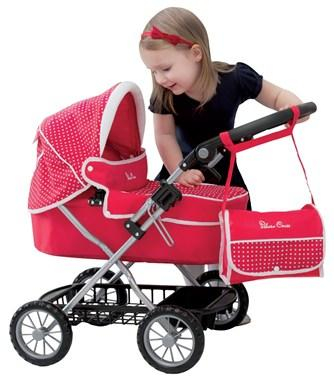 red silver cross dolls pram