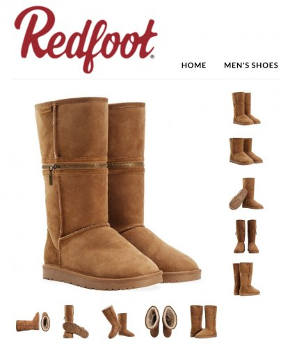 red foot boots