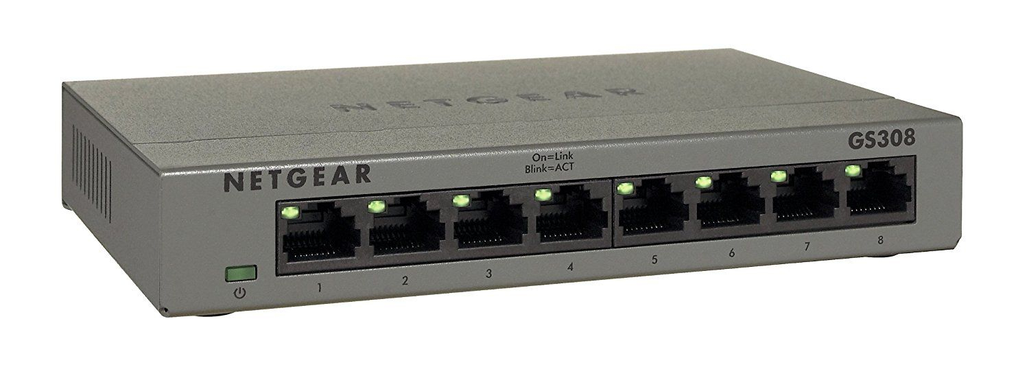 NETGEAR GS308-100UKS 8 Port Gigabit Ethernet Switch £15.99 (Prime) / £19.98 (non Prime) at Amazon