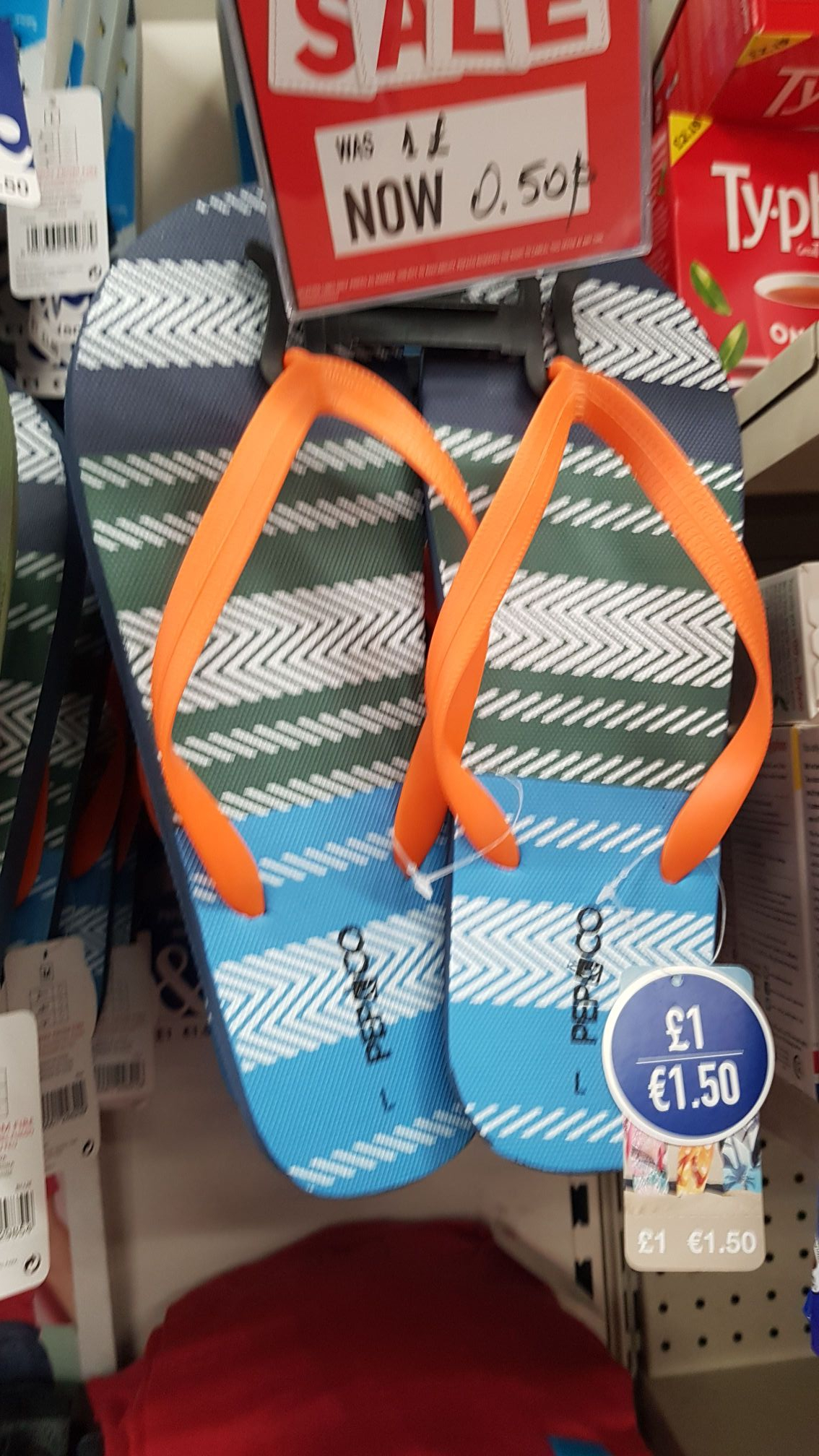 50p flip flops