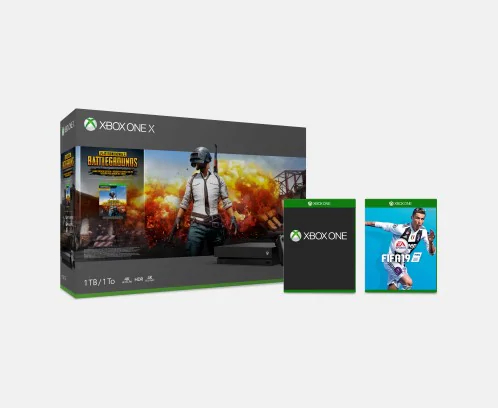 Xbox One X + Fifa 19 +  Player Unknown's Battlegrounds + Halo Wars 2 Â£349.05 @ Microsoft Store (Via CDKeys)