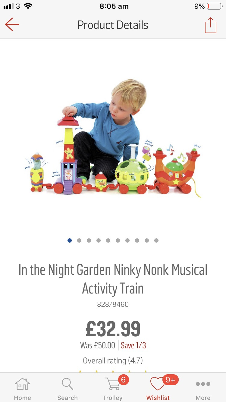 ninky nonk musical activity train argos