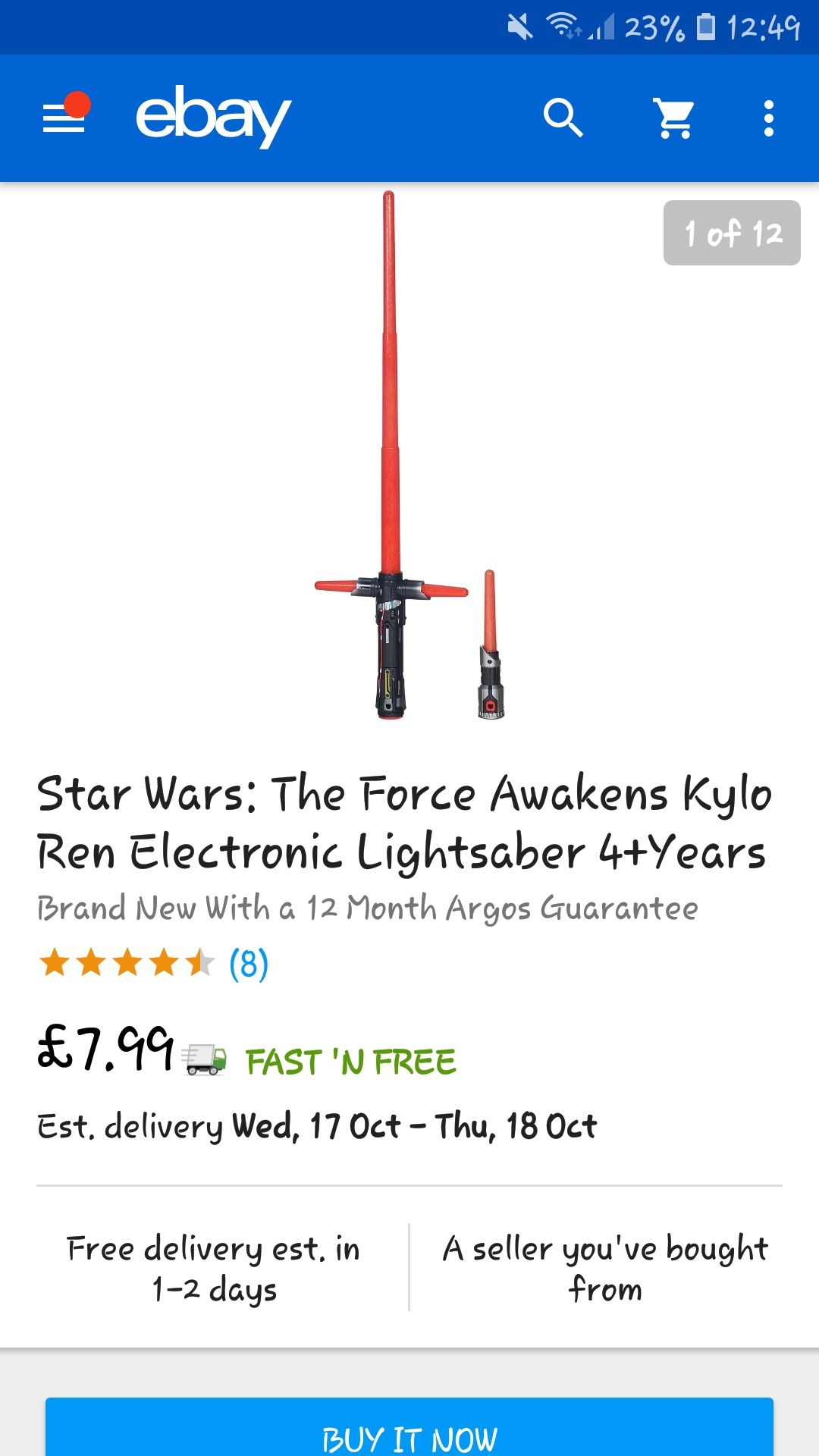 lightsaber toy argos