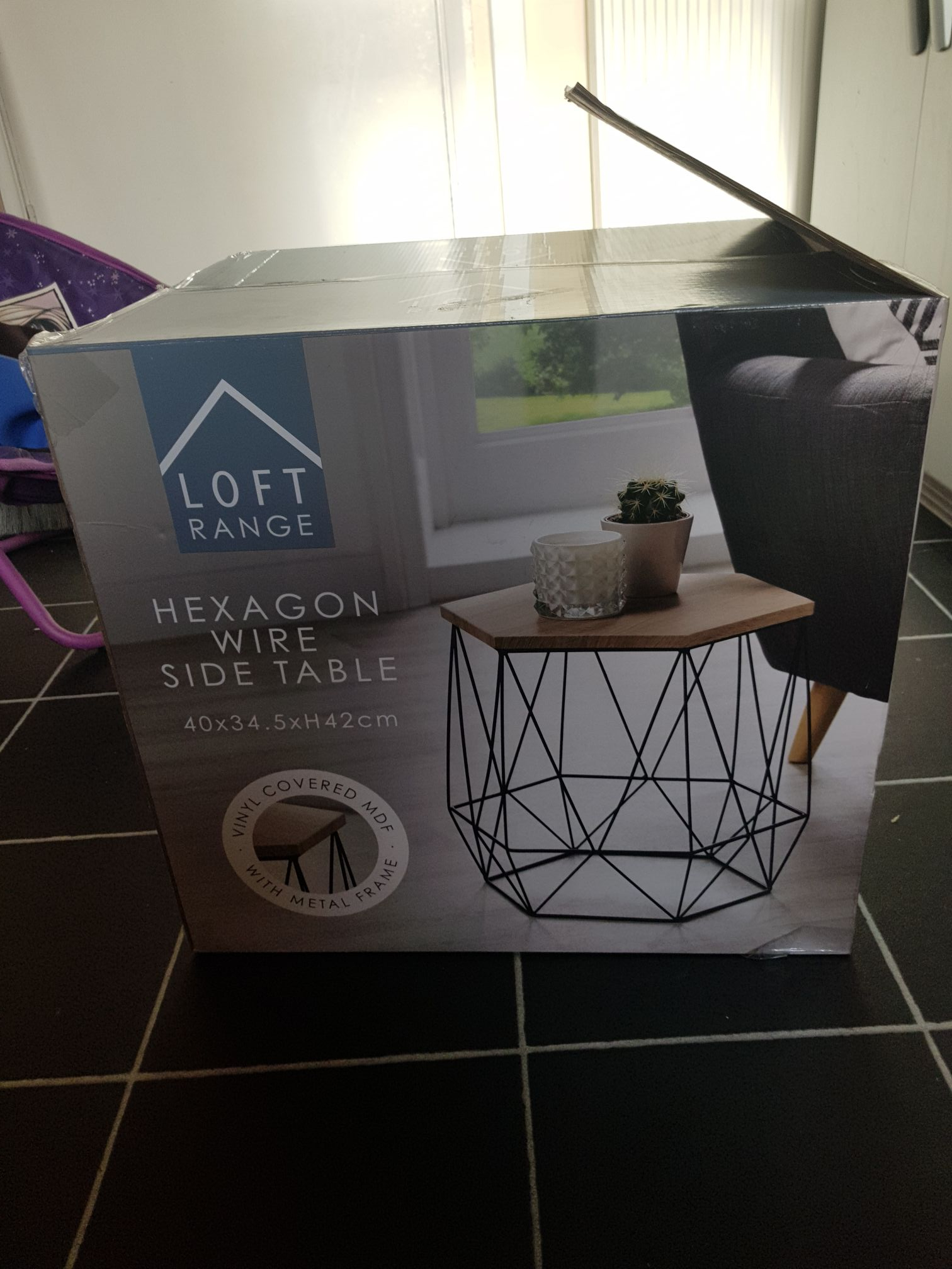 Hexagon Wire Side Table 14 99 Home Bargains Instore Hotukdeals