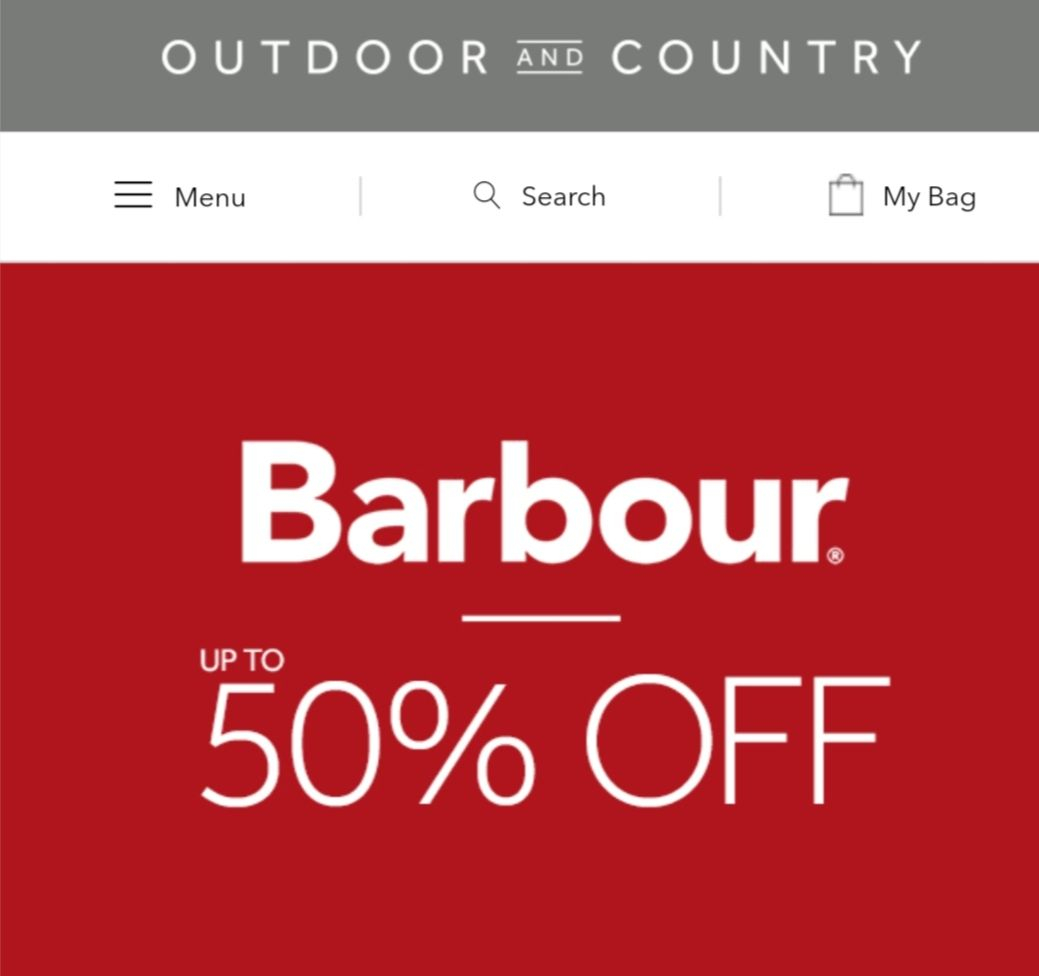 barbour discount codes 2018