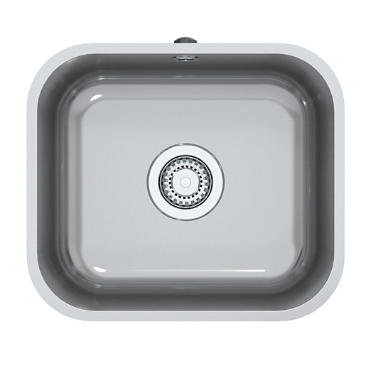 Perth Square 1 Bowl Inset Kitchen Sink Stainless Steel 69