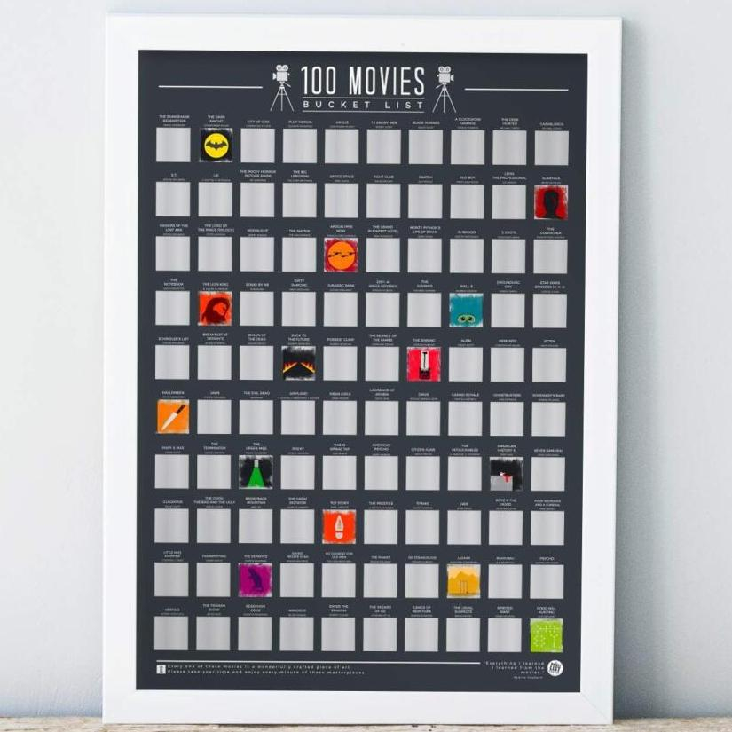 100 movie scratch off bucket list poster just £2 at ...