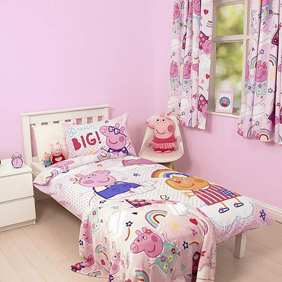 Peppa Pig Sticker Duvet Cover And Pillow Set Cotbed Single Set