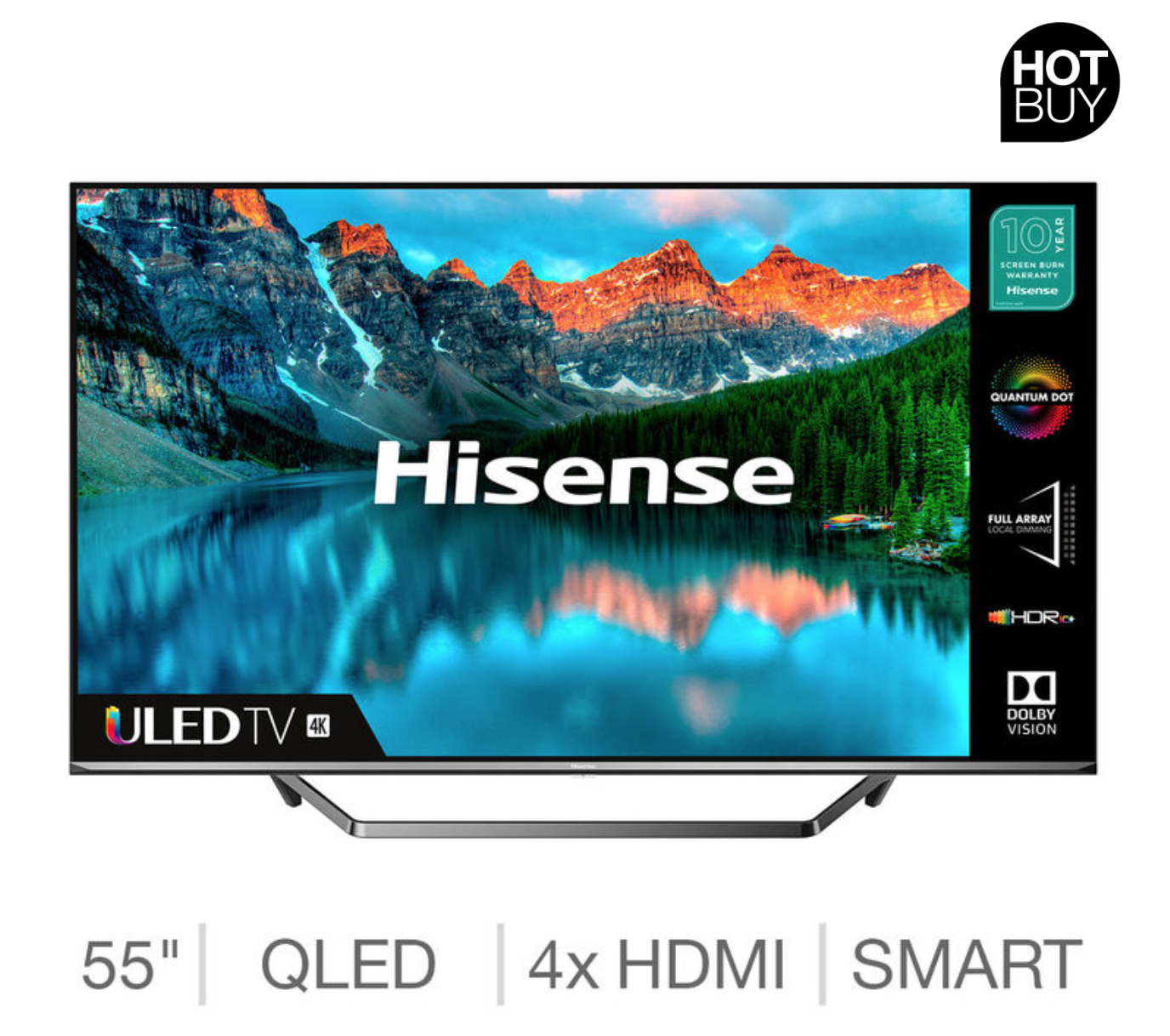 Hisense H55u7qftuk 55 Inch Qled 4k Ultra Hd Smart Tv 539 98 Delivered Costco Hotukdeals